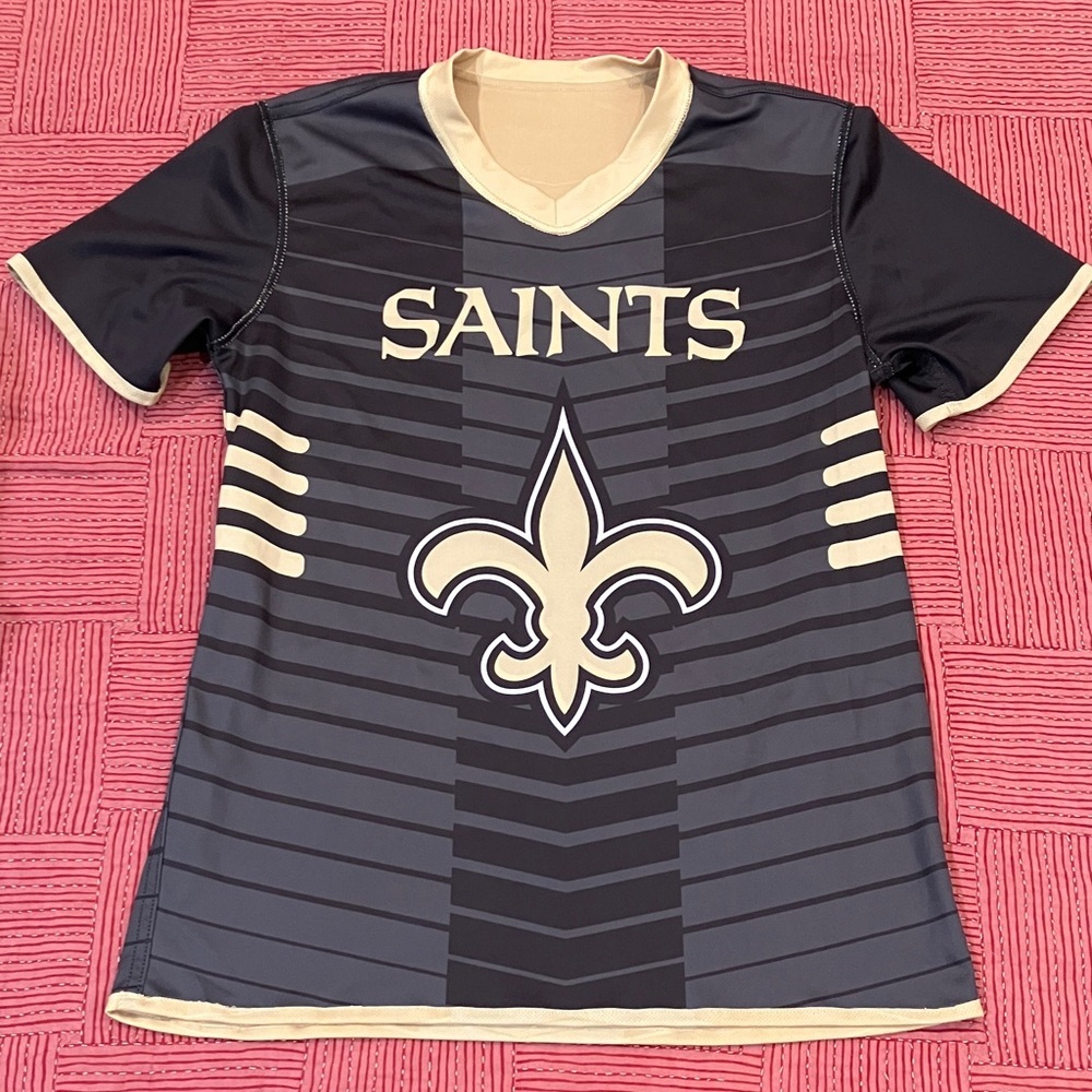 NFL Saints reversible flag football jersey youth XL Jersey - Black and gold